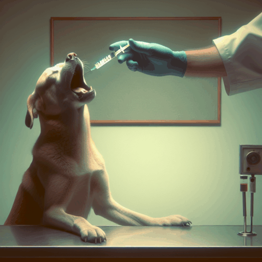perro gace ruido con la eutanasia